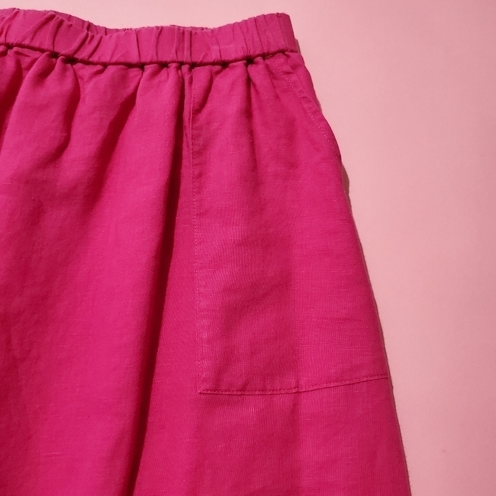 💖 J.Crew Bright Hot Pink Barbie Circle Skirt Pockets Cute - Picture 2 of 5